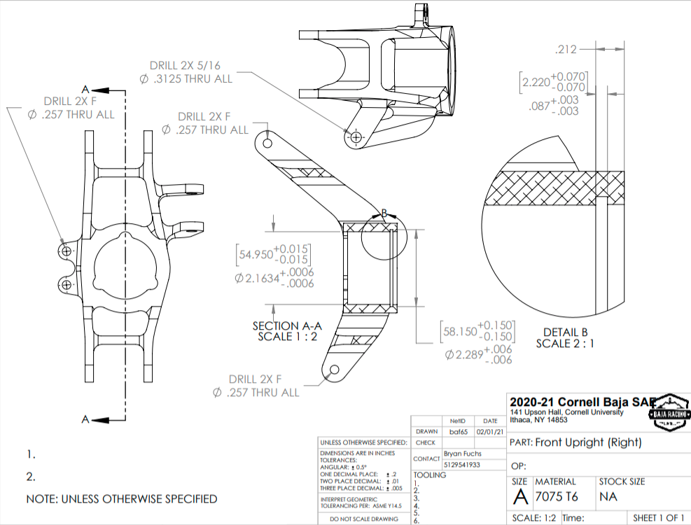 Fig XX - Rear Gearbox and Caliper Assembly